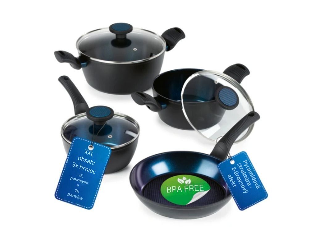 BratMaxx Sada hliníkového riadu XXL 14506 7 dielov 2